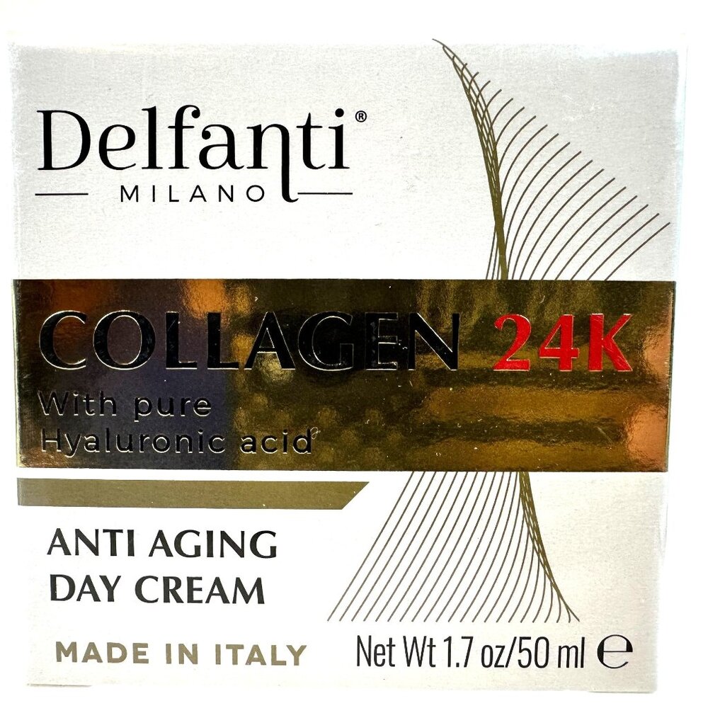 Delfanti Milano Collagen‎ 24K Anti Aging Day Cream With Pure Hyaluronic Acid 1.7